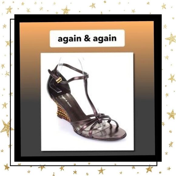 Again & Again Bronze Metallic Sandals EUR 38 - Picture 1 of 6